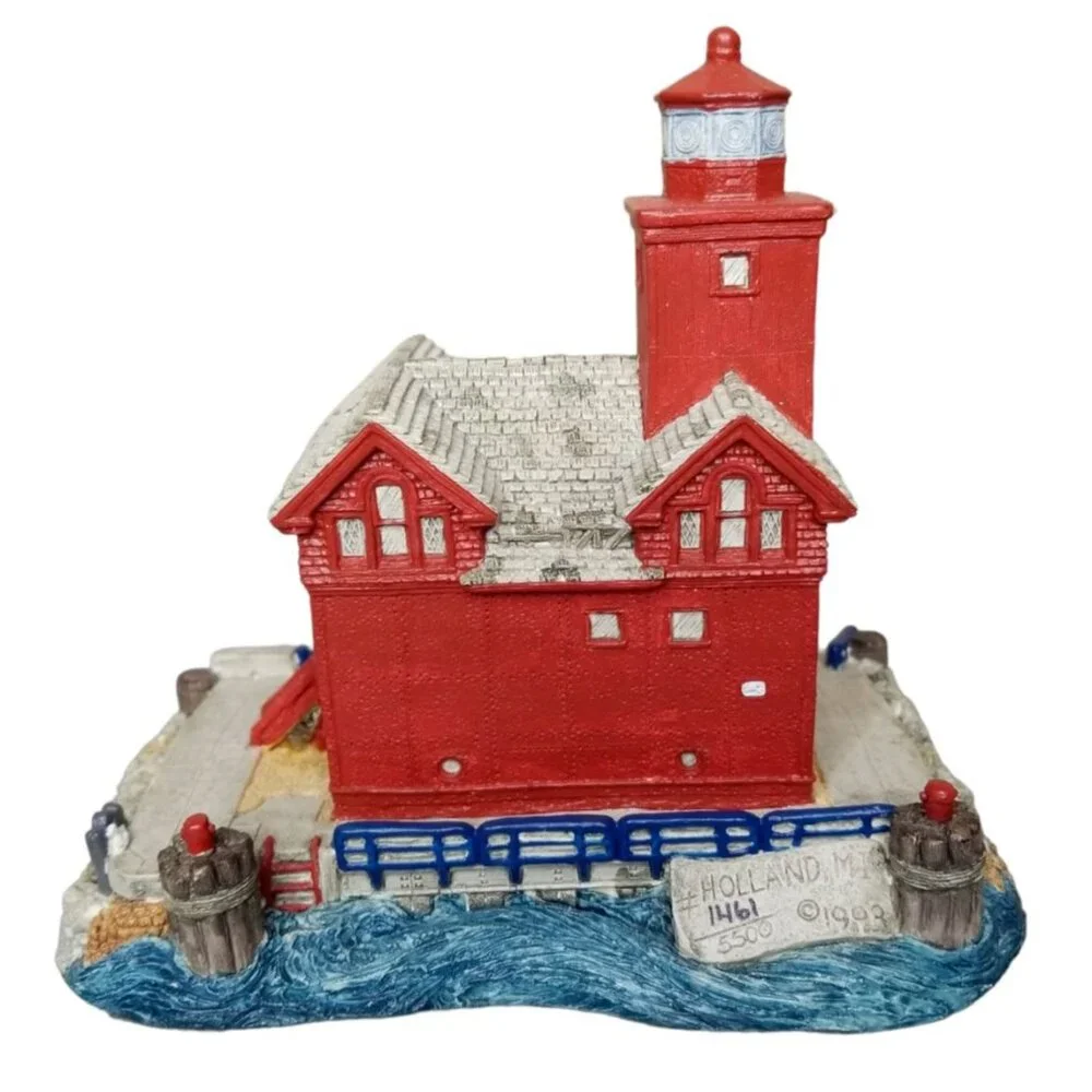 Harbour Lights Holland Harbor MI Big Red HL 142 1993 1461/5500 COA ID Card Light